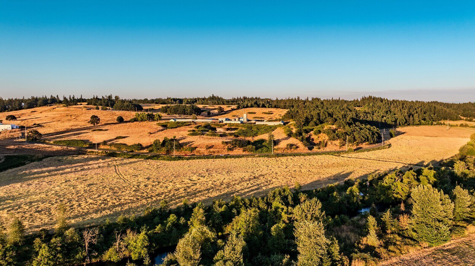 Aerial view — golden hour